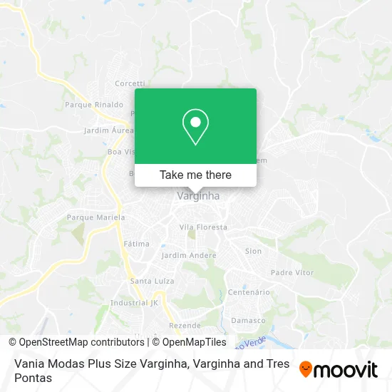 Vania Modas Plus Size Varginha map