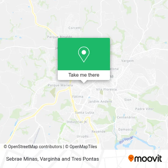 Sebrae Minas map