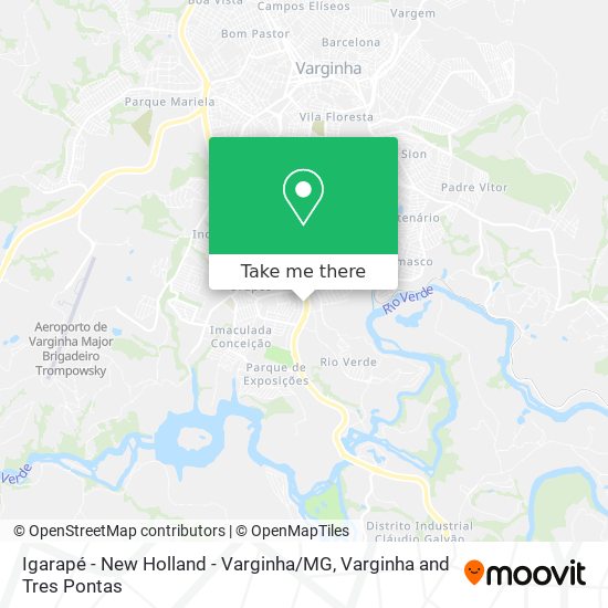Igarapé - New Holland - Varginha / MG map