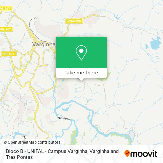 Bloco B - UNIFAL - Campus Varginha map