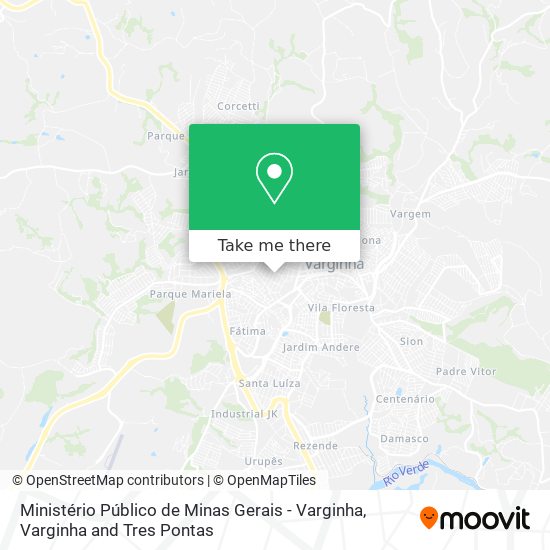 Ministério Público de Minas Gerais - Varginha map