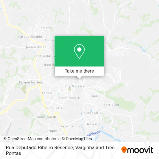 Rua Deputado  Ribeiro Resende map