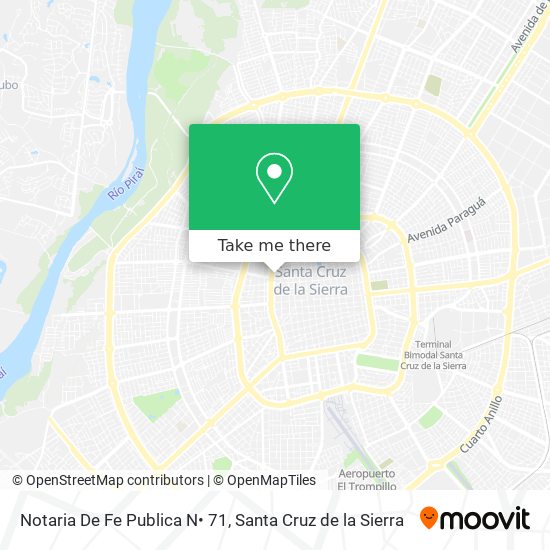 How to get to Notaria De Fe Publica N 71 in Santa Cruz De La