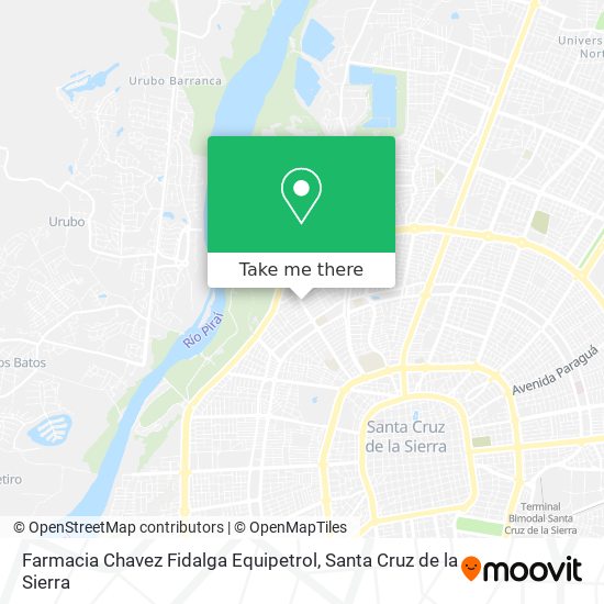 Farmacia Chavez Fidalga Equipetrol map