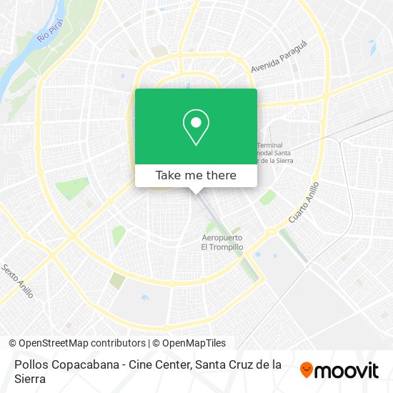 Pollos Copacabana - Cine Center map