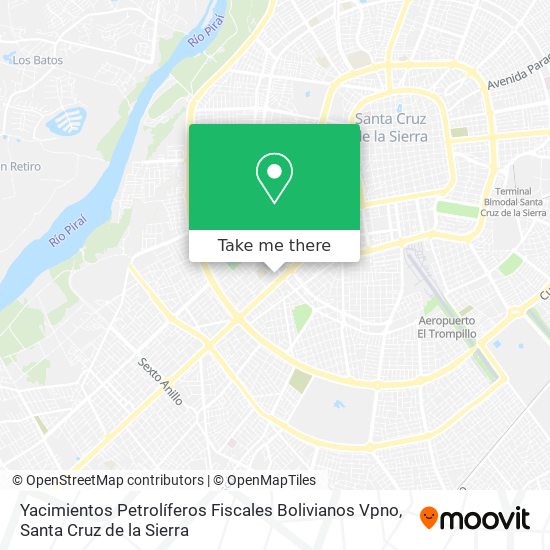 Yacimientos Petrolíferos Fiscales Bolivianos Vpno map