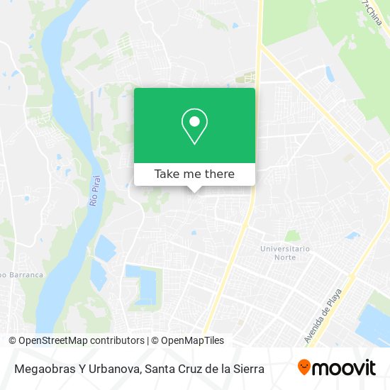 Megaobras Y Urbanova map