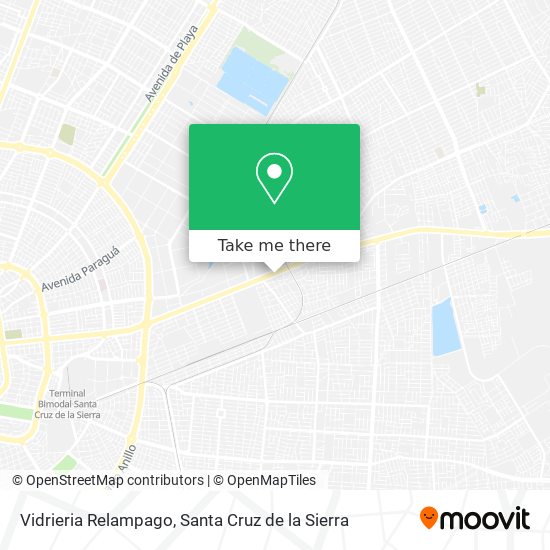 Vidrieria Relampago map