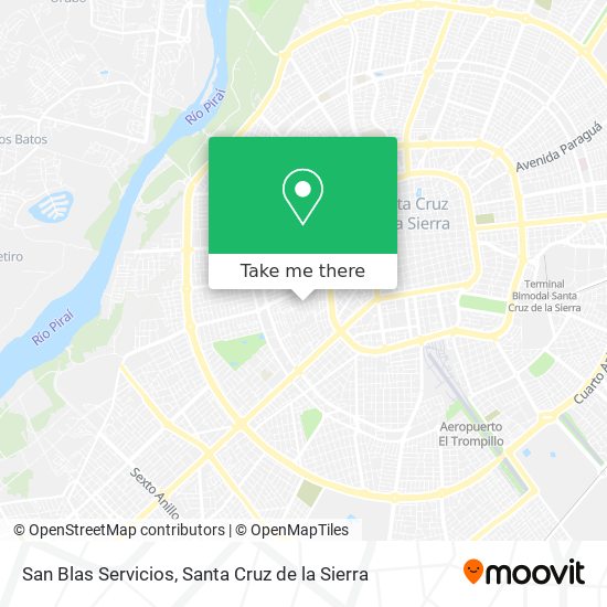 San Blas Servicios map