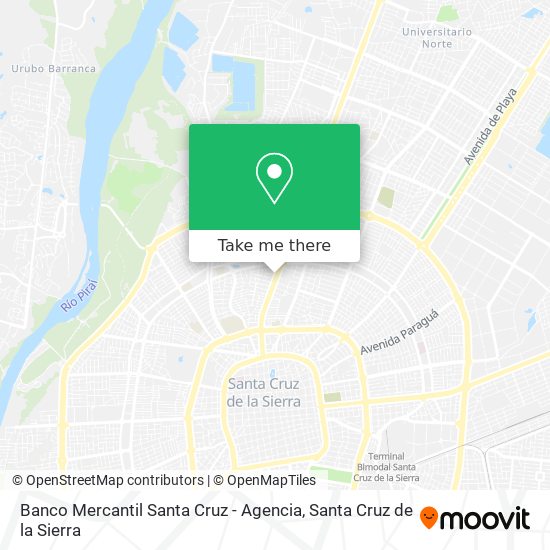 Banco Mercantil Santa Cruz - Agencia map