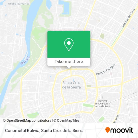 Conometal Bolivia map