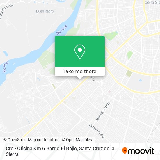 Mapa de Cre - Oficina Km 6 Barrio El Bajio