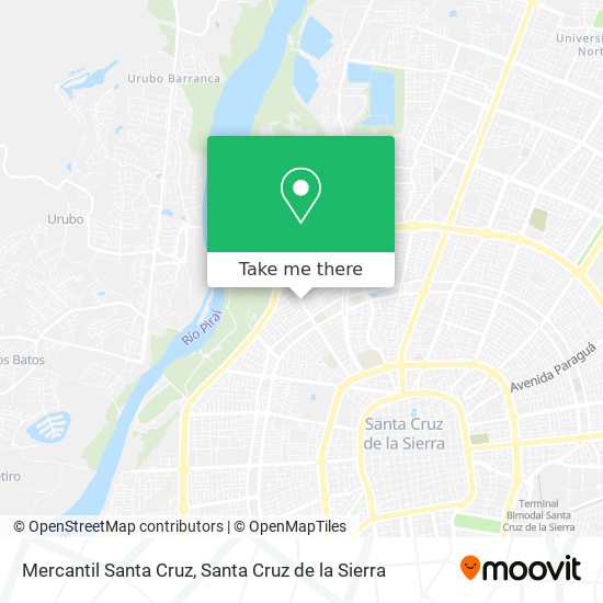 Mercantil Santa Cruz map