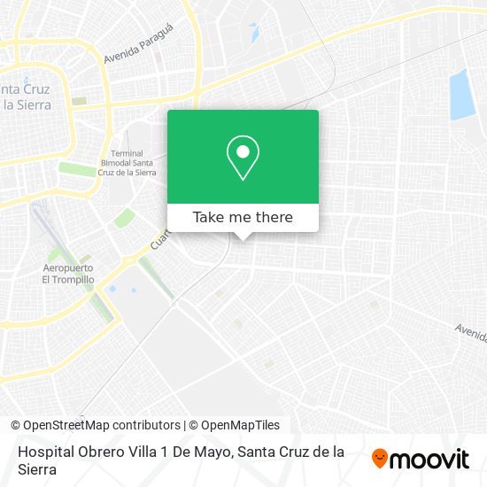 Mapa de Hospital Obrero Villa 1 De Mayo