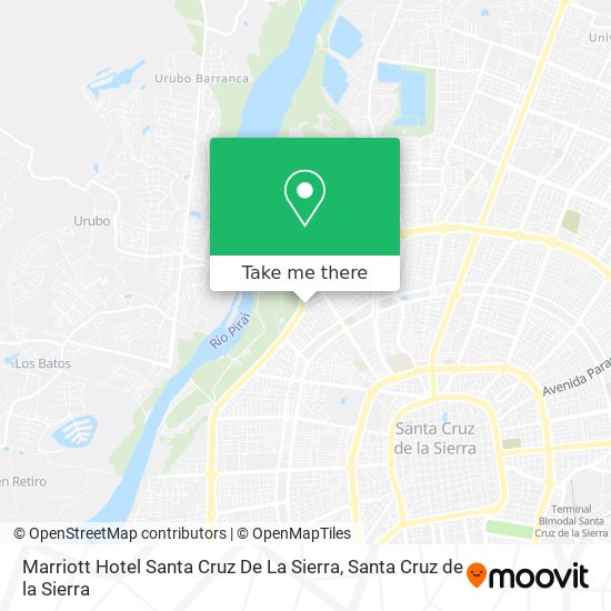 Marriott Hotel Santa Cruz De La Sierra map
