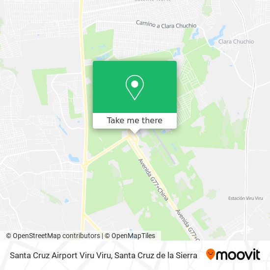 Santa Cruz Airport Viru Viru map