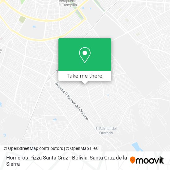 Mapa de Homeros Pizza Santa Cruz - Bolivia