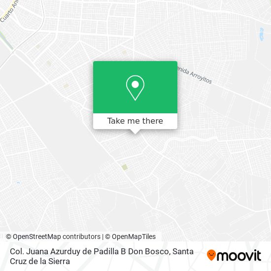 Col. Juana Azurduy de Padilla B Don Bosco map