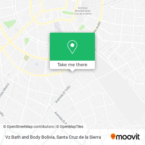 Vz Bath and Body Bolivia map