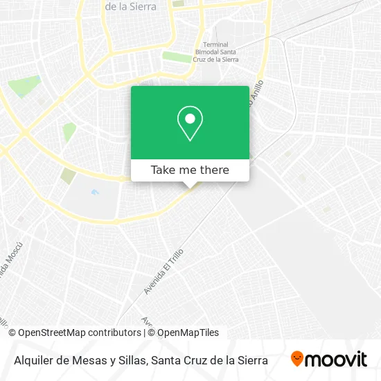 Mapa de Alquiler de Mesas y Sillas