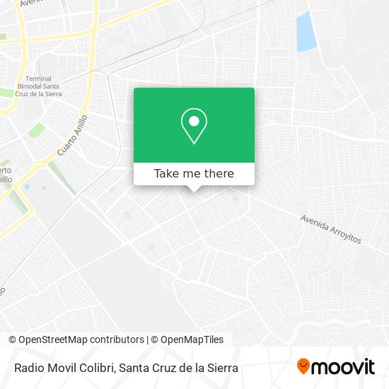 Mapa de Radio Movil Colibri