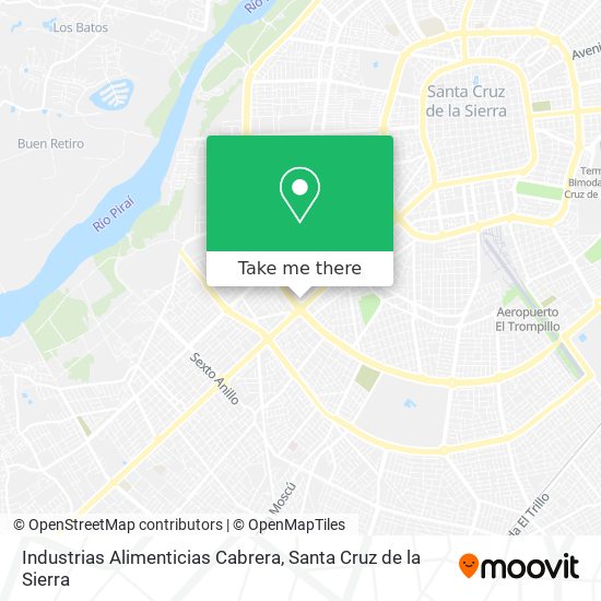 Mapa de Industrias Alimenticias Cabrera