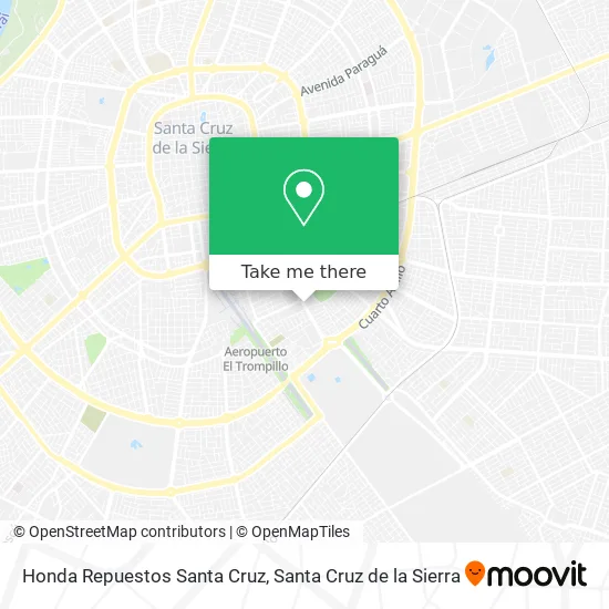 Mapa de Honda Repuestos Santa Cruz