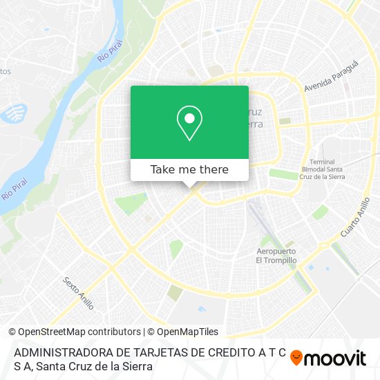 Mapa de ADMINISTRADORA DE TARJETAS DE CREDITO A T C S A