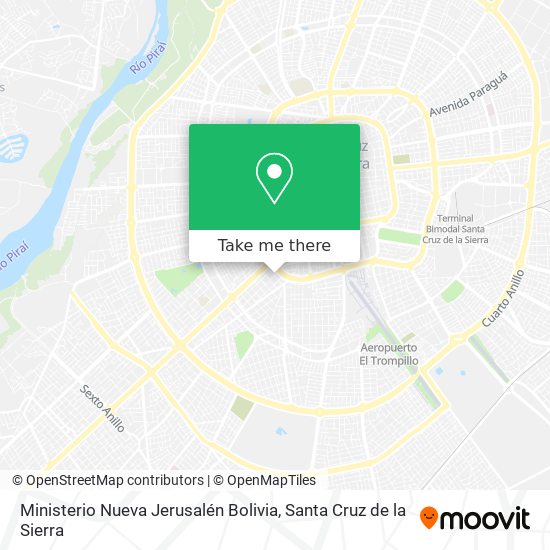Ministerio Nueva Jerusalén Bolivia map