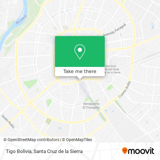 Tigo Bolivia map