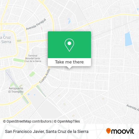 San Francisco Javier map