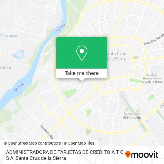 Mapa de ADMINISTRADORA DE TARJETAS DE CREDITO A T C S A