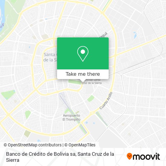 Mapa de Banco de Crédito de Bolivia sa