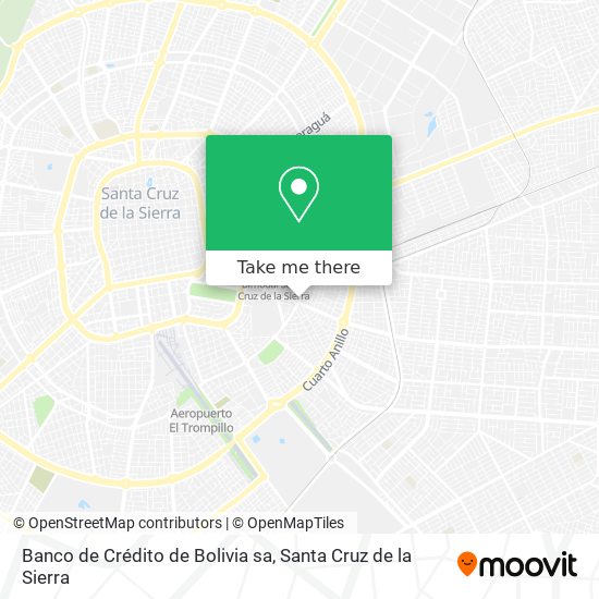 Mapa de Banco de Crédito de Bolivia sa