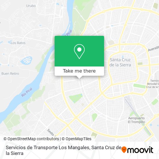 Servicios de Transporte Los Mangales map