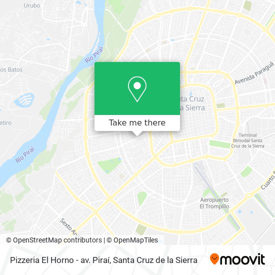 Pizzeria El Horno - av. Piraí map