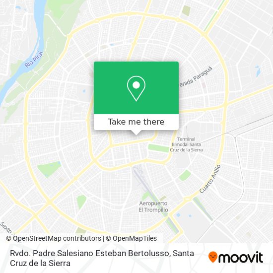 Mapa de Rvdo. Padre Salesiano Esteban Bertolusso