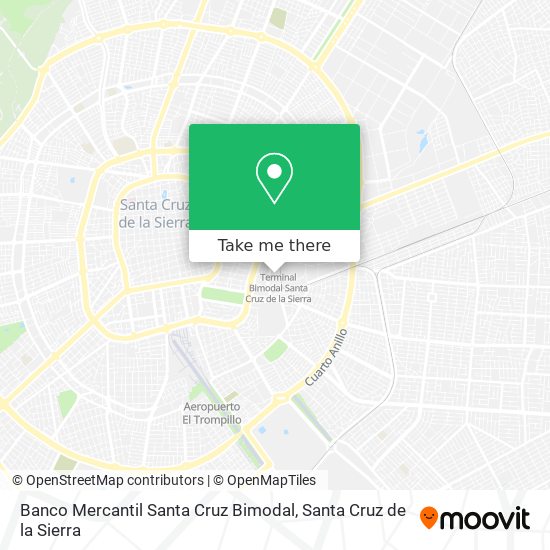 Banco Mercantil Santa Cruz Bimodal map