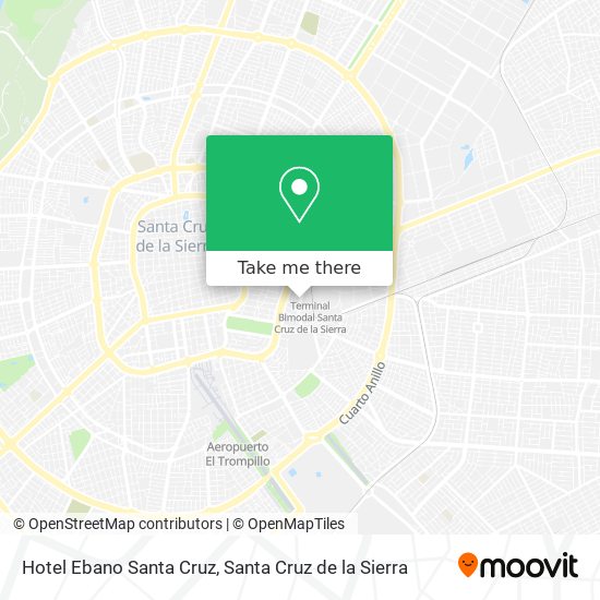 Hotel Ebano Santa Cruz map