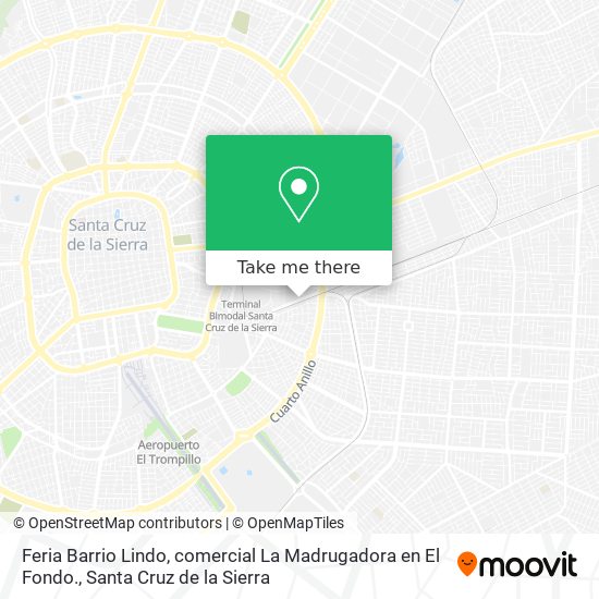 Mapa de Feria Barrio Lindo, comercial La Madrugadora en El Fondo.