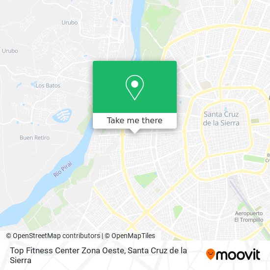 Mapa de Top Fitness Center Zona Oeste