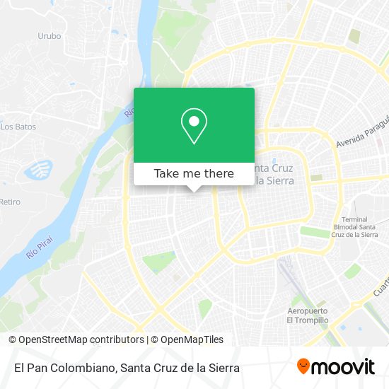 Mapa de El Pan Colombiano
