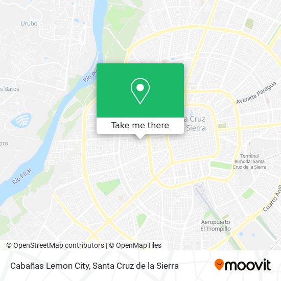Cabañas Lemon City map