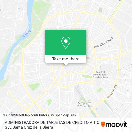 Mapa de ADMINISTRADORA DE TARJETAS DE CREDITO A T C S A