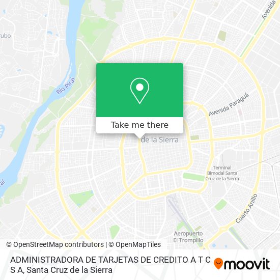 ADMINISTRADORA DE TARJETAS DE CREDITO A T C S A map