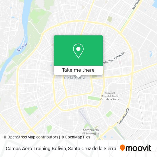 Camas Aero Training Bolivia map