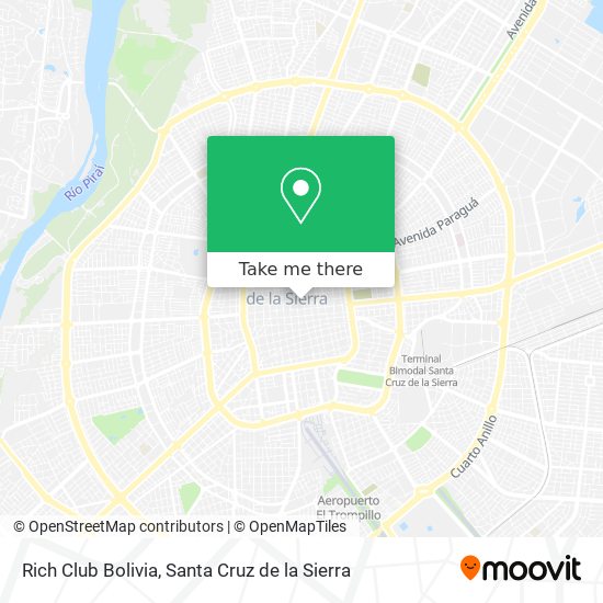 Rich Club Bolivia map
