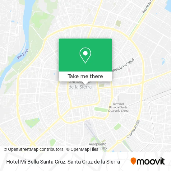 Mapa de Hotel Mi Bella Santa Cruz