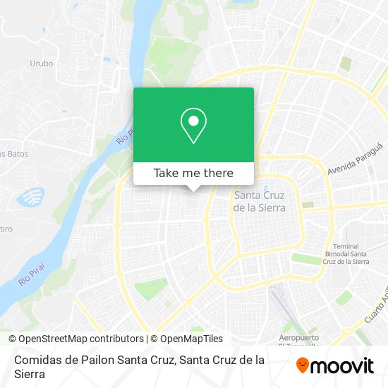 Comidas de Pailon Santa Cruz map