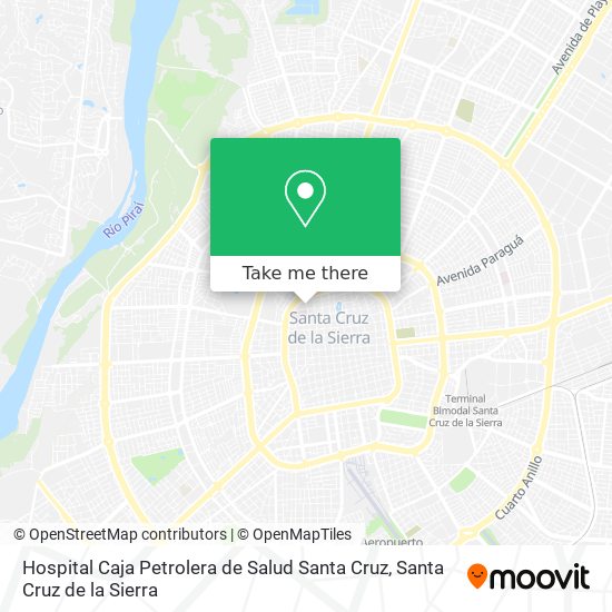 Hospital Caja Petrolera de Salud Santa Cruz map